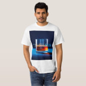 Whiskey Art. Minimalist and modern T-shirt Tシャツ (正面フル)