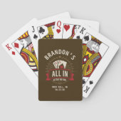 Whiskey Brown Bachelor Party Custom Poker トランプ (裏面)