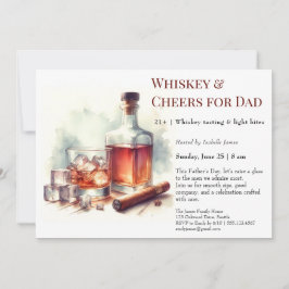 Whiskey & Cheers – 編集可能な父の日  招待状
