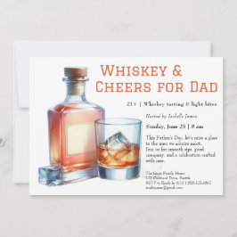 Whiskey & Cheers – 編集可能な父の日  招待状