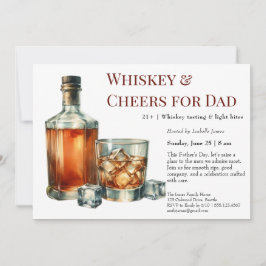 Whiskey & Cheers – 編集可能な父の日  招待状
