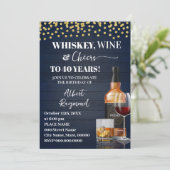 Whiskey & Cheers Adult Birthday Party 招待状 (スタンド正面)