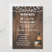 Whiskey & Cheers Western Adult Birthday Party 招待状 (正面)