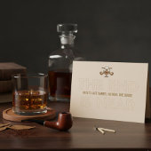 Whiskey & Cigar Groom Bachelor Party Invite 招待状