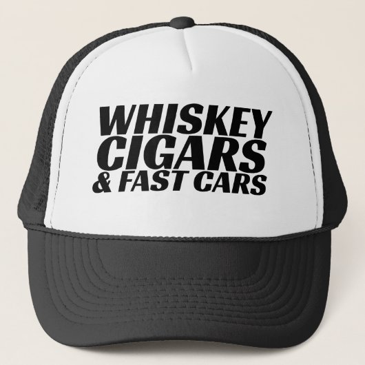 Whiskey Cigars & Fast Cars キャップ (正面)