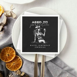 Whiskey Cowgirl Aged to Perfection Birthday Party  スタンダードカクテルナプキン