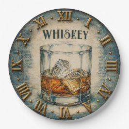 Whiskey Glass Bar Decor ペーパープレート