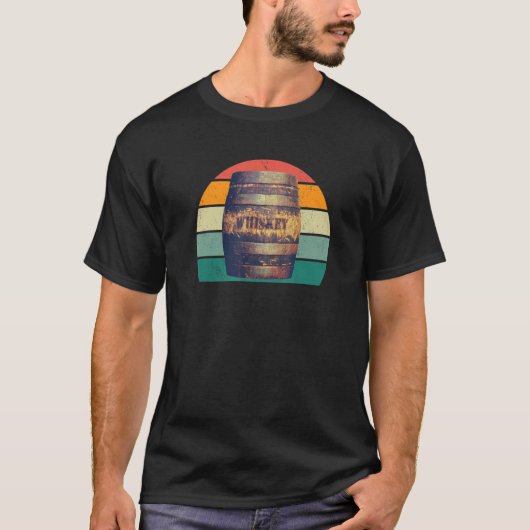whiskey glass scotland barrel keg barrels alcohol tシャツ (正面)