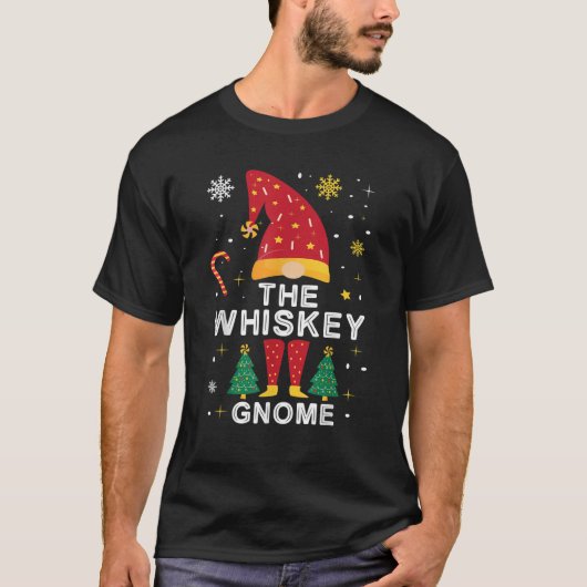 Whiskey Gnome Christmas Plaid Matching Family Funn Tシャツ (正面)