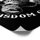 Whiskey Goes In Wisdom Comes Out Funny Monkey (on  ポスター (角)