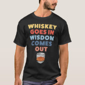 Whiskey Goes In Wisdom Comes Out Tシャツ (正面)
