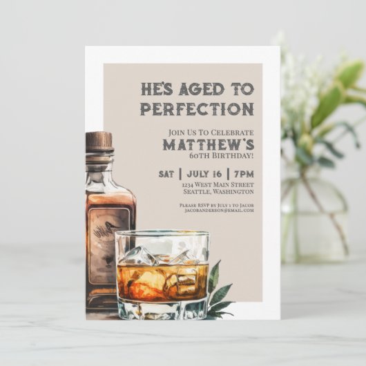 Whiskey Men's 60th Birthday Party 招待状 (スタンド正面)