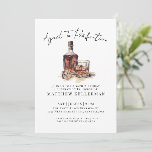 Whiskey Men's Birthday Party 招待状 (スタンド正面)