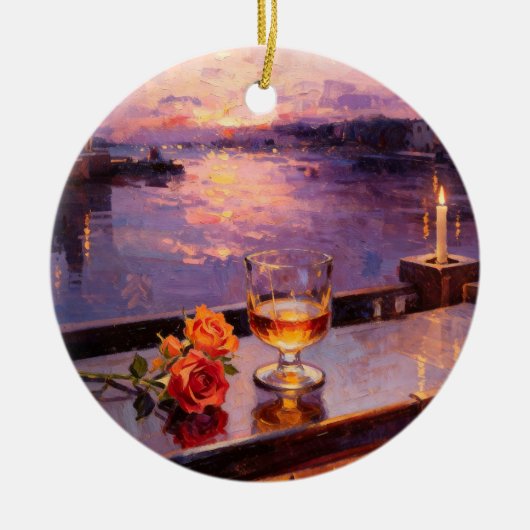 Whiskey & Roses Sunset Ornament セラミックオーナメント (正面)