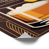 Whiskey Sour Cocktail Vintage Art Deco Bar ポスター (角)