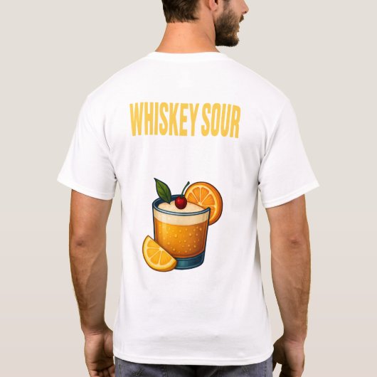 Whiskey Sour T-Shirt – Classic Bourbon Cocktail Tシャツ (裏面)