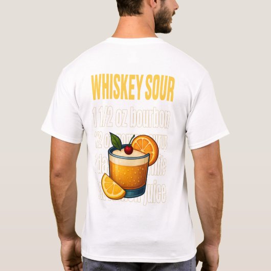 Whiskey Sour T-Shirt – Classic Bourbon Cocktail Tシャツ (裏面)