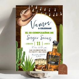 Whiskey Spanish Cowboy Birthday Invitation 招待状
