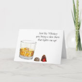 Whiskey Watercolor With Chocolate Truffles カード (正面)