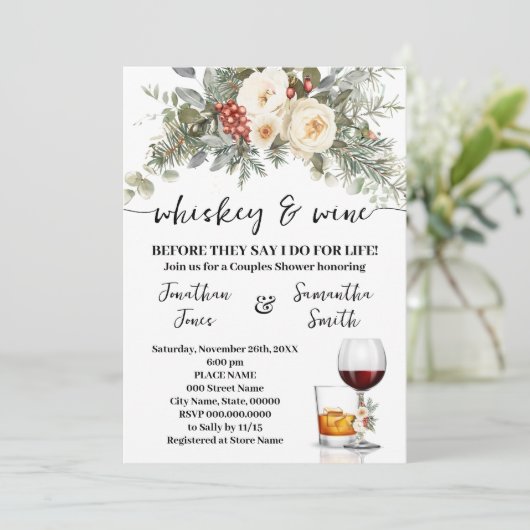 Whiskey & Wine Before I do for Life Winter Shower 招待状 (スタンド正面)