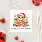 Whisking you a meowy Christmas スタンダードカクテルナプキン (インサイチュ)