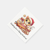 Whisking you a meowy Christmas スタンダードカクテルナプキン (角)