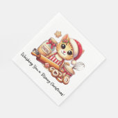 Whisking you a meowy Christmas スタンダードランチョンナプキン (角)