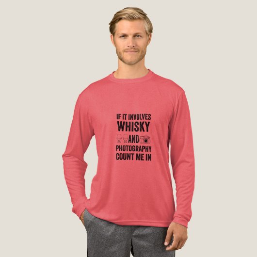 Whisky and Photography Enthusiast Funny Hobby Gift トライブレンドTシャツ (正面全体)