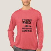 Whisky and Photography Enthusiast Funny Hobby Gift トライブレンドTシャツ (正面)