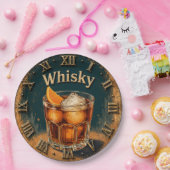 Whisky Glass Bar Decor ペーパープレート (パーティー)
