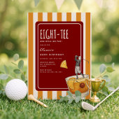 Whisky Golf Themed 80th Birthday 招待状