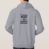 Whisky & Photography - Funny Hobby Design パーカ (裏面)