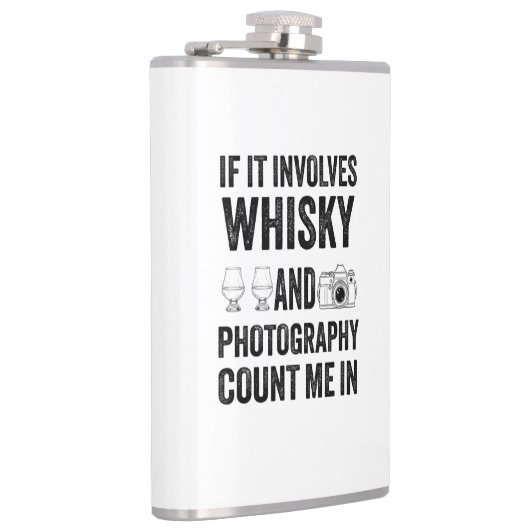 Whisky & Photography - Funny Hobby Design フラスク (右)
