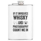 Whisky & Photography - Funny Hobby Design フラスク (正面)