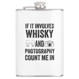 Whisky & Photography - Funny Hobby Design フラスク