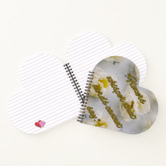Whisper Flowers Heart Spiral Notebook ノートブック