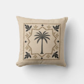 Whisper Fountains Beige Palm Cushion クッション (正面)