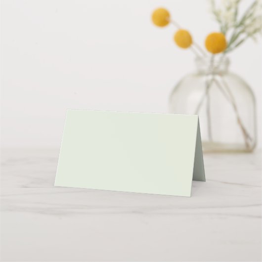 Whisper Green Solid Color プレイスカード (正面)