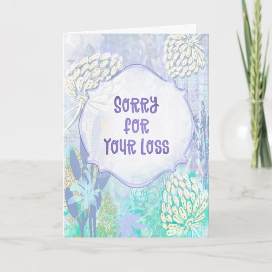 Whisper of Flowers – Sympathy Card Soft Pastels カード (正面)