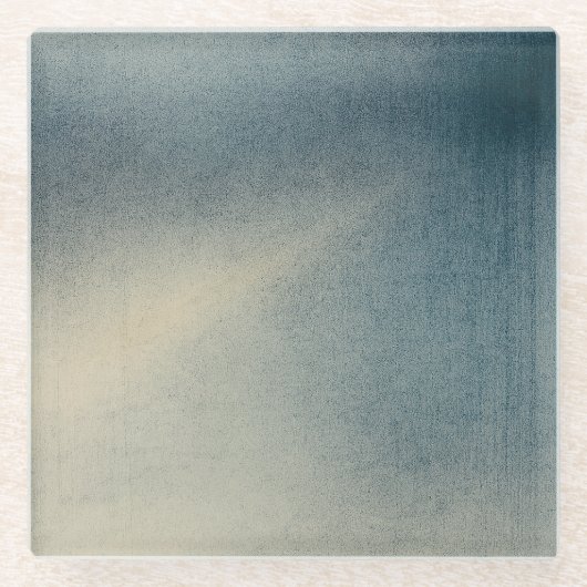 Whisper of the Rainlight Pt2 Japandi Blue ガラスコースター (正面)