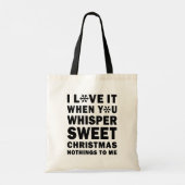 Whisper Sweet Christmas Nothings ホリデー トートバッグ (裏面)