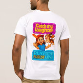 Whisper to My Soul Korean Pastel Girl with Maltese Tシャツ (裏面)