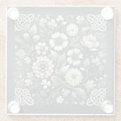 Whispered Clover Knotwork Garden ガラスコースター (裏面)