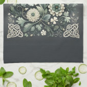 Whispered Clover Knotwork Garden キッチンタオル (折り畳み)