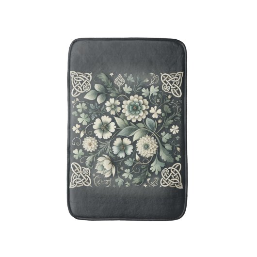 Whispered Clover Knotwork Garden バスマット (正面縦)