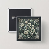 Whispered Clover Knotwork Garden 缶バッジ (正面&裏面)