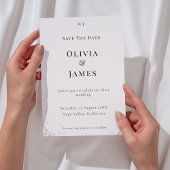 Whispered Petals Elegant Minimalist Save the Date 