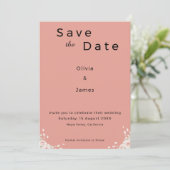 Whispered Petals Elegant Minimalist Save the Date セーブザデート (スタンド正面)