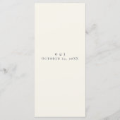 Whispered Petals Elegant Minimalist Wedding  プログラム (裏面)