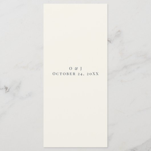 Whispered Petals Elegant Minimalist Wedding  プログラム (裏面)